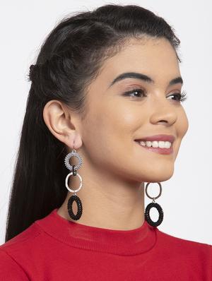 multi colored metal drop earring - 17289435 - Standard Image - 4