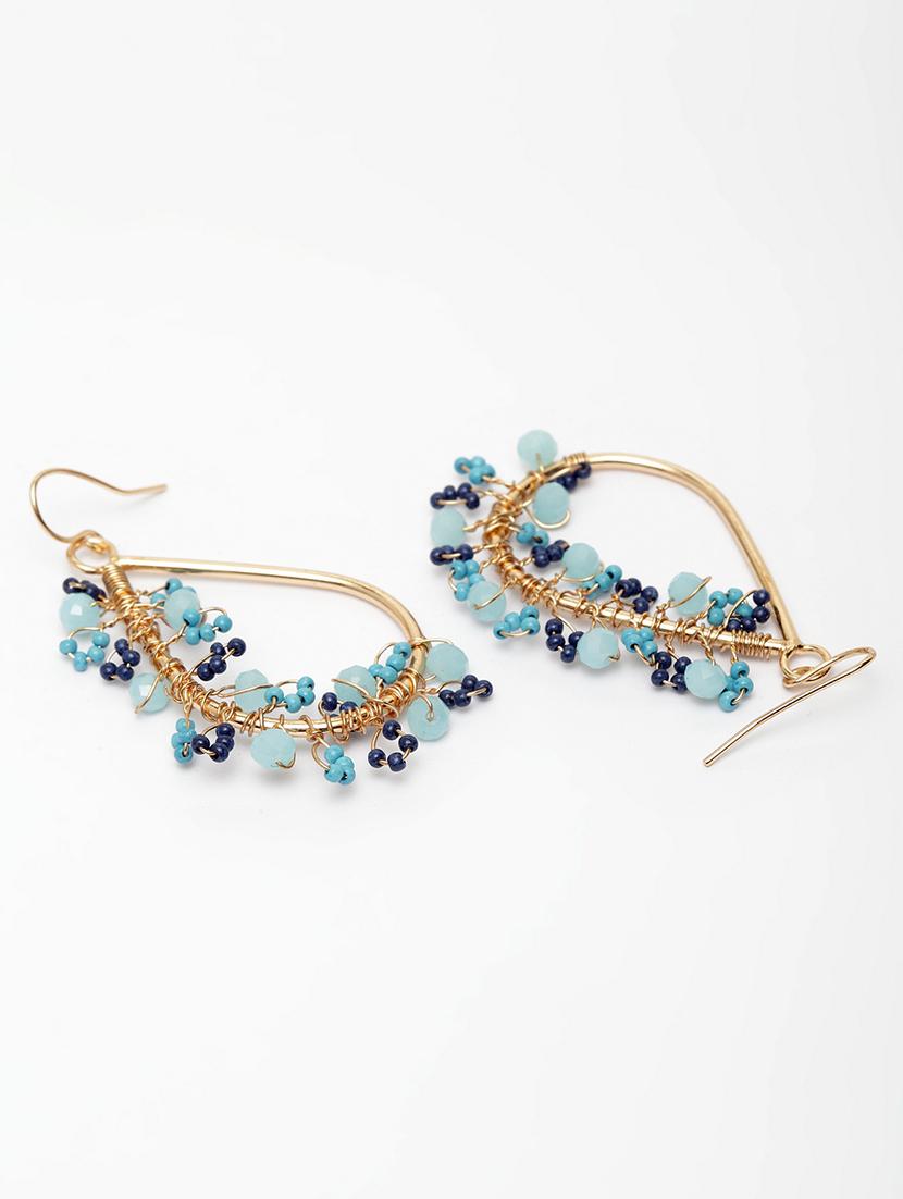 blue metal drop earring - 17289441 - Zoom Image - 3
