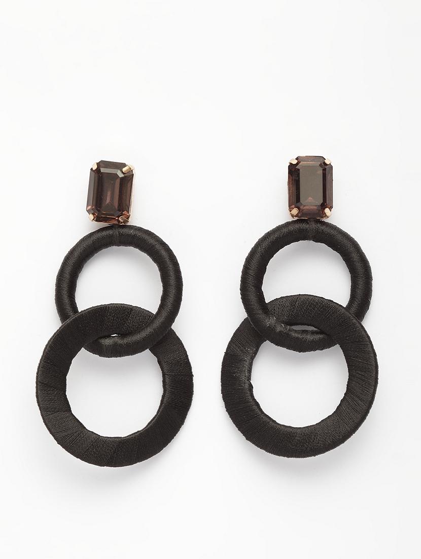 black metal drop earring - 17289442 - Zoom Image - 2