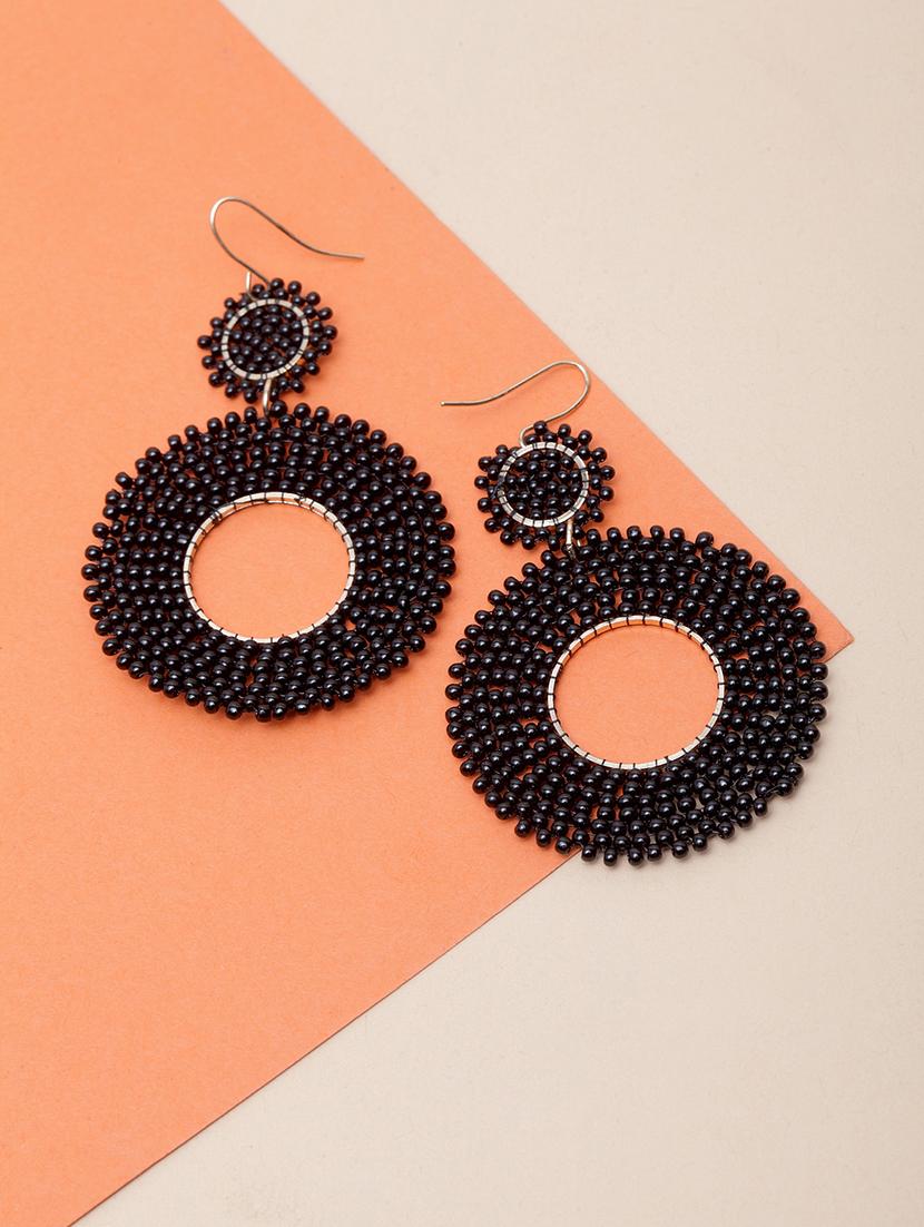 black metal drop earring - 17289444 - Zoom Image - 1