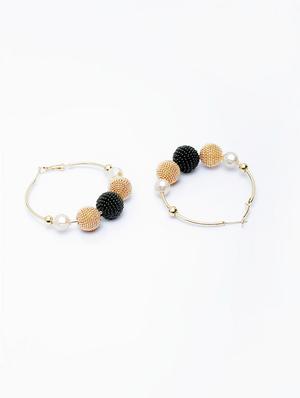 multi colored metal hoop earring - 17289445 - Standard Image - 3
