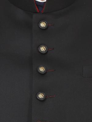 black solid nehru jacket - 17289457 - Standard Image - 6