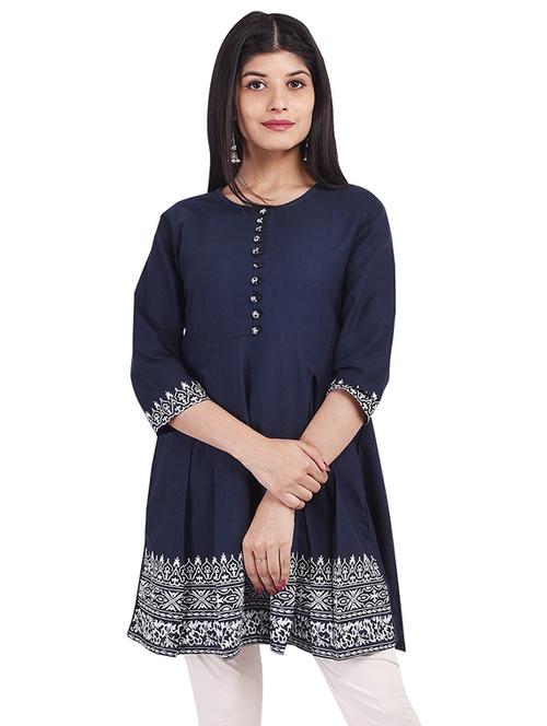 printed flared kurta - 17289561 - Very Small Image - 1