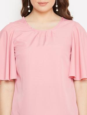 tie up waist skirt with solid top set - 17289627 - Standard Image - 4