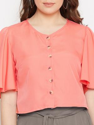tie up waist skirt with solid top set - 17289634 - Standard Image - 4