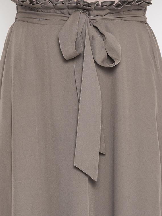 tie up waist skirt with solid top set - 17289634 - Zoom Image - 5