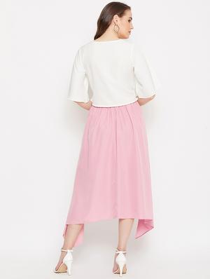 tie front top with asymmetric skirt - 17289647 - Standard Image - 3