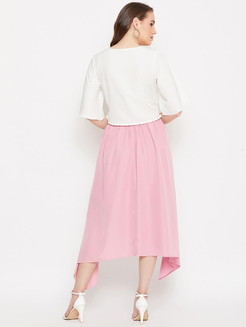 tie front top with asymmetric skirt - 17289647 - Zoom Image - 3