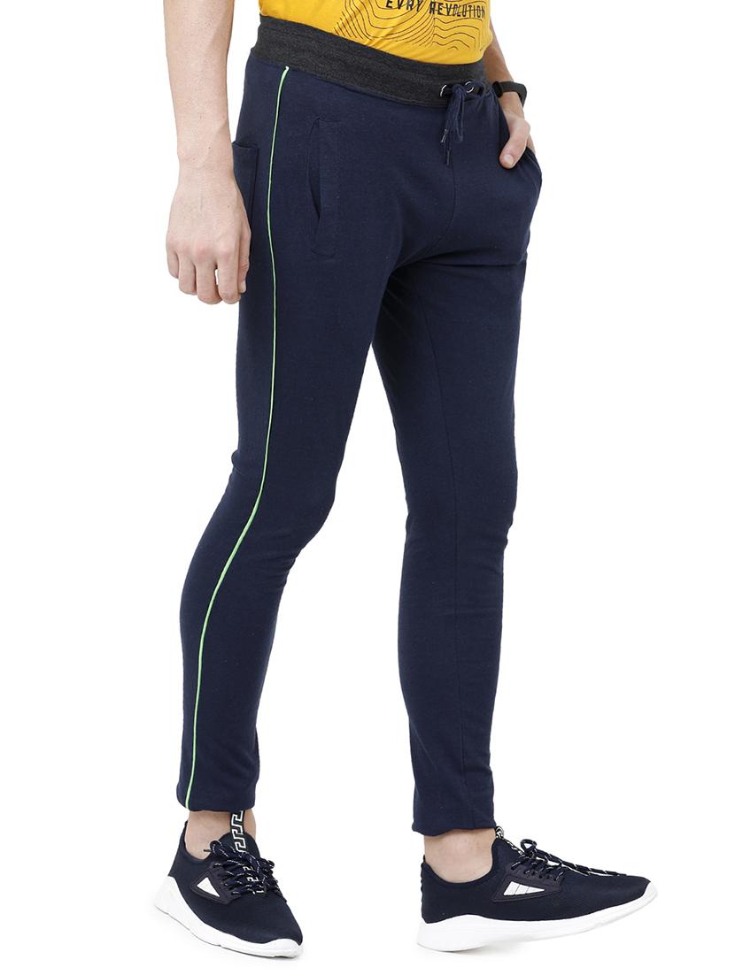 navy blue side striped track pant - 17289698 - Zoom Image - 2