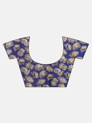 kalamkari chanderi saree with blouse - 17289840 - Standard Image - 3