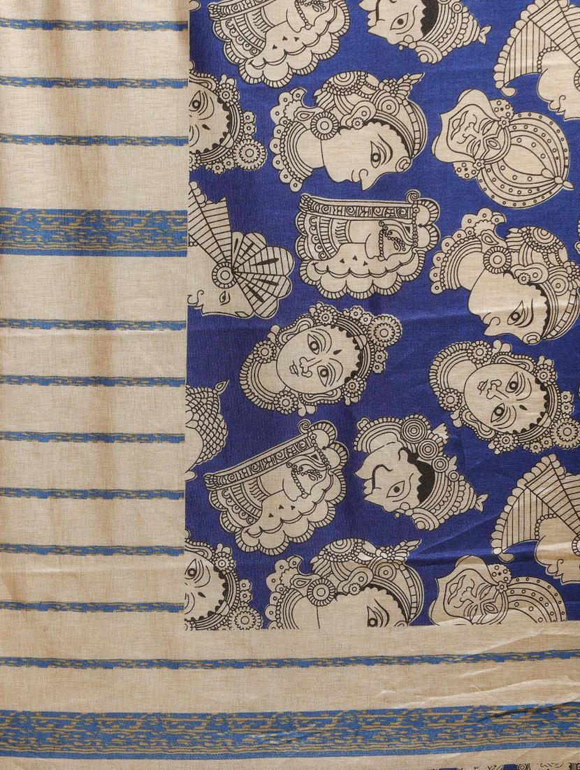 kalamkari chanderi saree with blouse - 17289840 - Zoom Image - 4