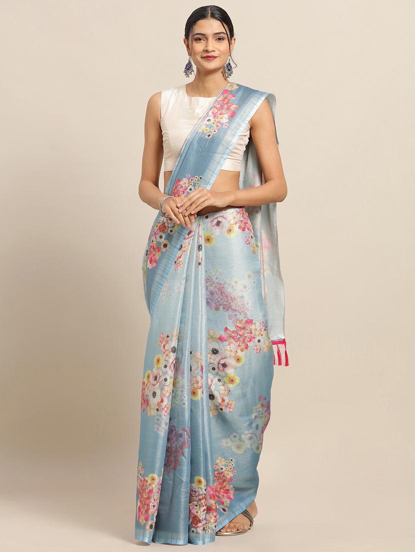 floral maheshwari saree with blouse - 17289851 - Zoom Image - 1