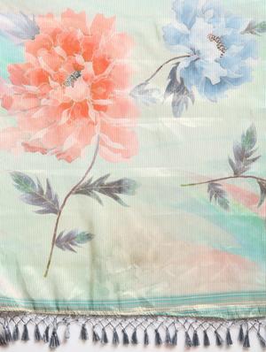 floral maheshwari saree with blouse - 17289856 - Standard Image - 5