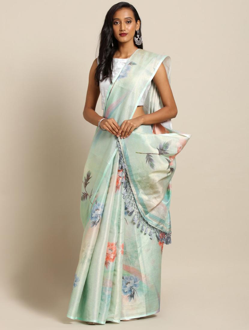 floral maheshwari saree with blouse - 17289856 - Zoom Image - 1