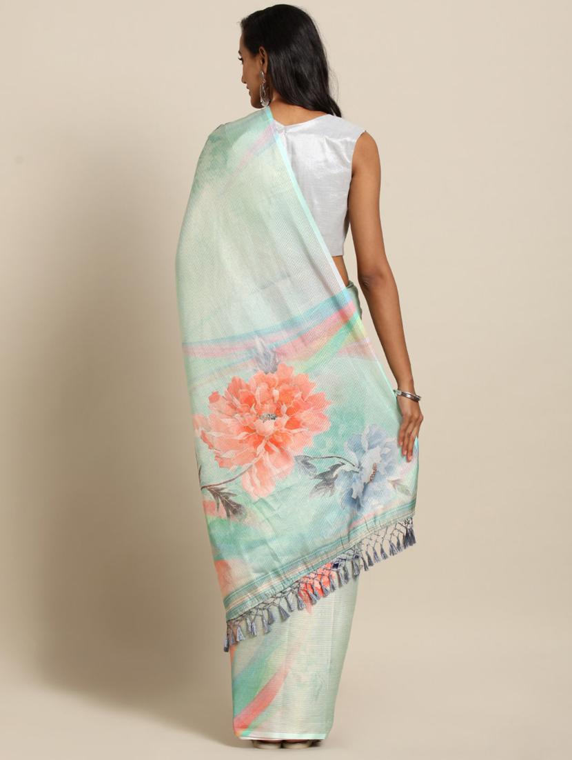 floral maheshwari saree with blouse - 17289856 - Zoom Image - 2
