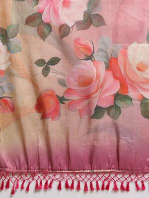 floral maheshwari saree with blouse - 17289905 - Standard Image - 5