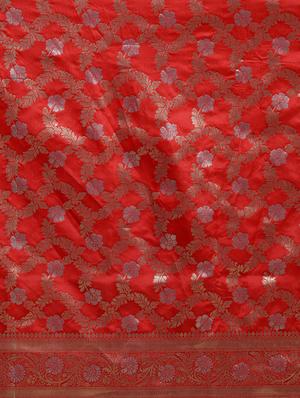 self design banarasi saree with blouse - 17289912 - Standard Image - 6