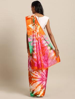 tie & dye kota doria saree with blouse - 17289931 - Standard Image - 2