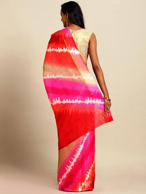 tie & dye kota doria saree with blouse - 17289932 - Standard Image - 2