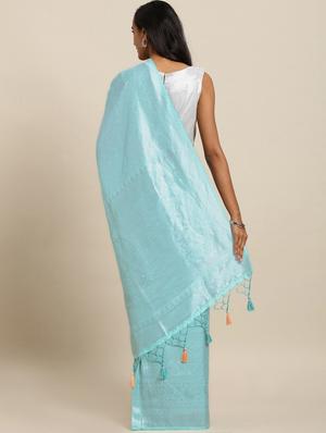 solid baluchari saree with blouse - 17289956 - Standard Image - 2