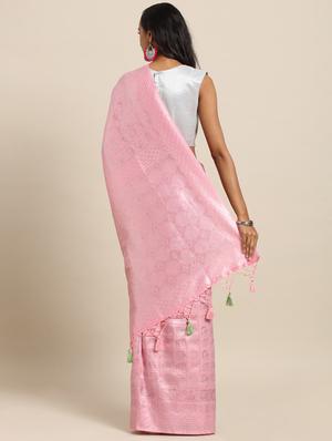 solid baluchari saree with blouse - 17289957 - Standard Image - 2