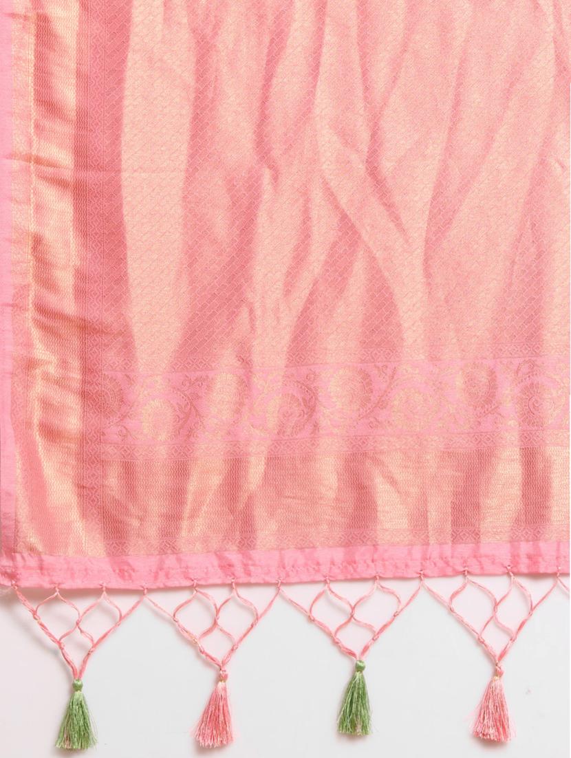 pastel baluchari saree with blouse - 17289965 - Zoom Image - 5