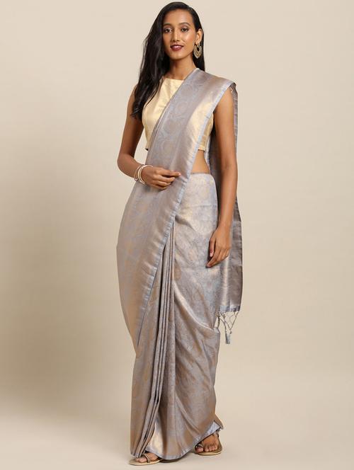 pastel baluchari saree with blouse - 17289967 - Standard Image - 1