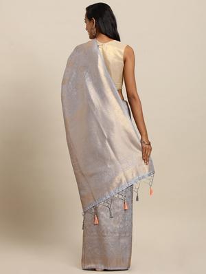 pastel baluchari saree with blouse - 17289967 - Standard Image - 2