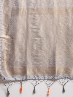 pastel baluchari saree with blouse - 17289967 - Standard Image - 5
