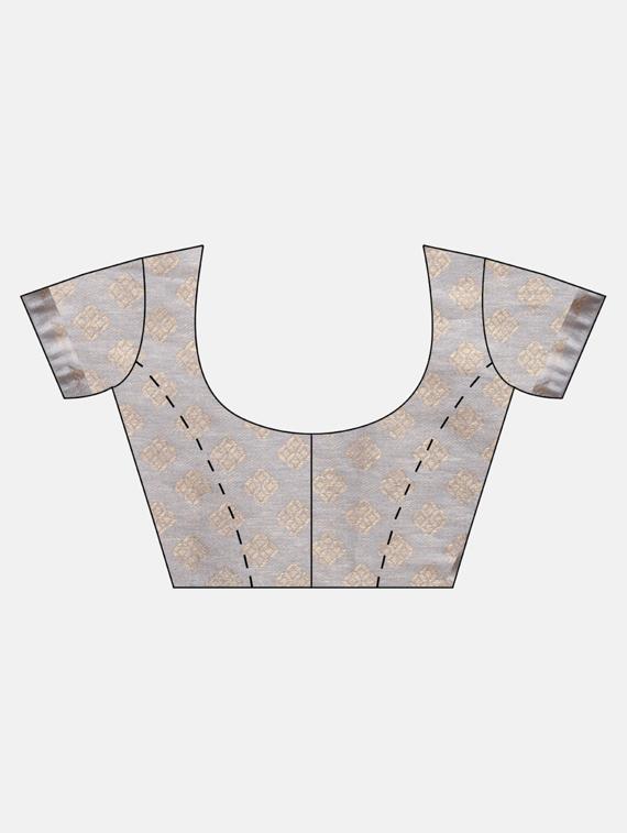 pastel baluchari saree with blouse - 17289967 - Zoom Image - 3