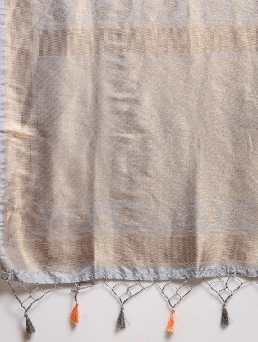 pastel baluchari saree with blouse - 17289967 - Zoom Image - 5
