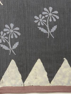 dabu printed saree with blouse - 17290041 - Standard Image - 5