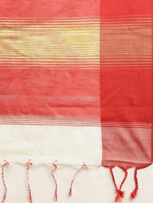 bordered bhagalpuri saree with blouse - 17290053 - Standard Image - 5
