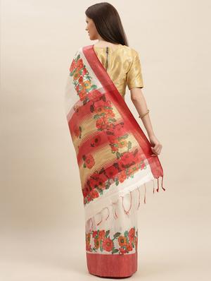 floral bhagalpuri saree with blouse - 17290054 - Standard Image - 2