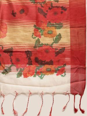 floral bhagalpuri saree with blouse - 17290054 - Standard Image - 4