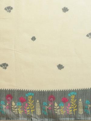 printed bordered saree with blouse - 17290106 - Standard Image - 4