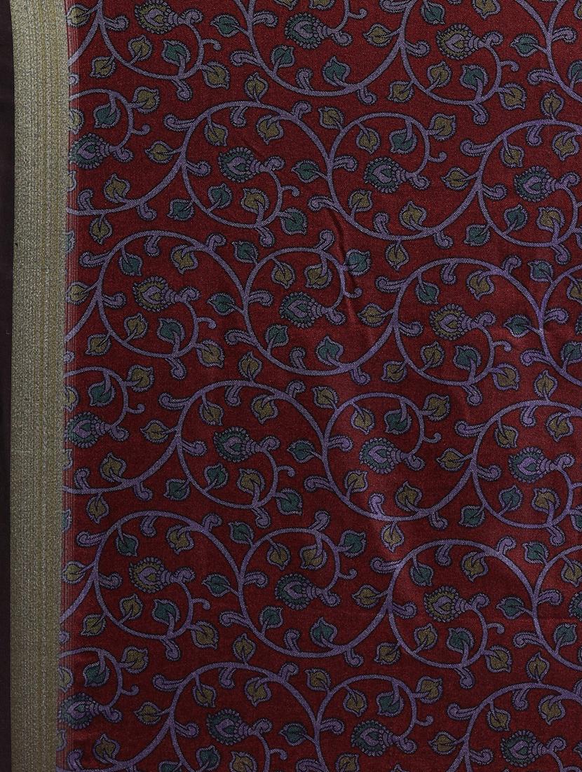 kalamkari printed saree with blouse - 17290149 - Zoom Image - 3