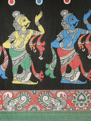 kalamkari printed saree with blouse - 17290151 - Standard Image - 3