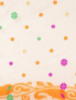 floral jamdani saree with blouse - 17290161 - Standard Image - 3