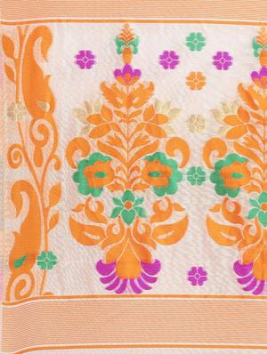 floral jamdani saree with blouse - 17290161 - Standard Image - 4