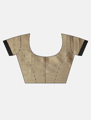 solid bordered gold kanjivaram saree with blouse - 17290215 - Standard Image - 5