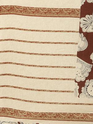 printed bordered saree with blouse - 17290282 - Standard Image - 3
