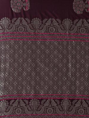 self design banarasi saree with blouse - 17290298 - Standard Image - 4