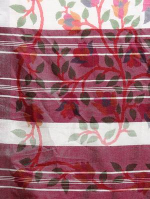 conversational handloom saree with blouse - 17290312 - Standard Image - 3