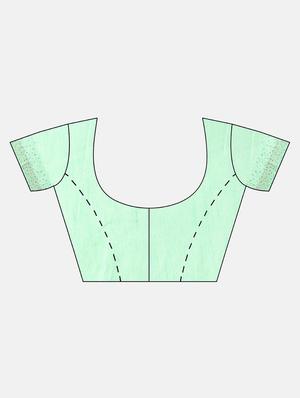 solid plain saree with blouse - 17290318 - Standard Image - 5