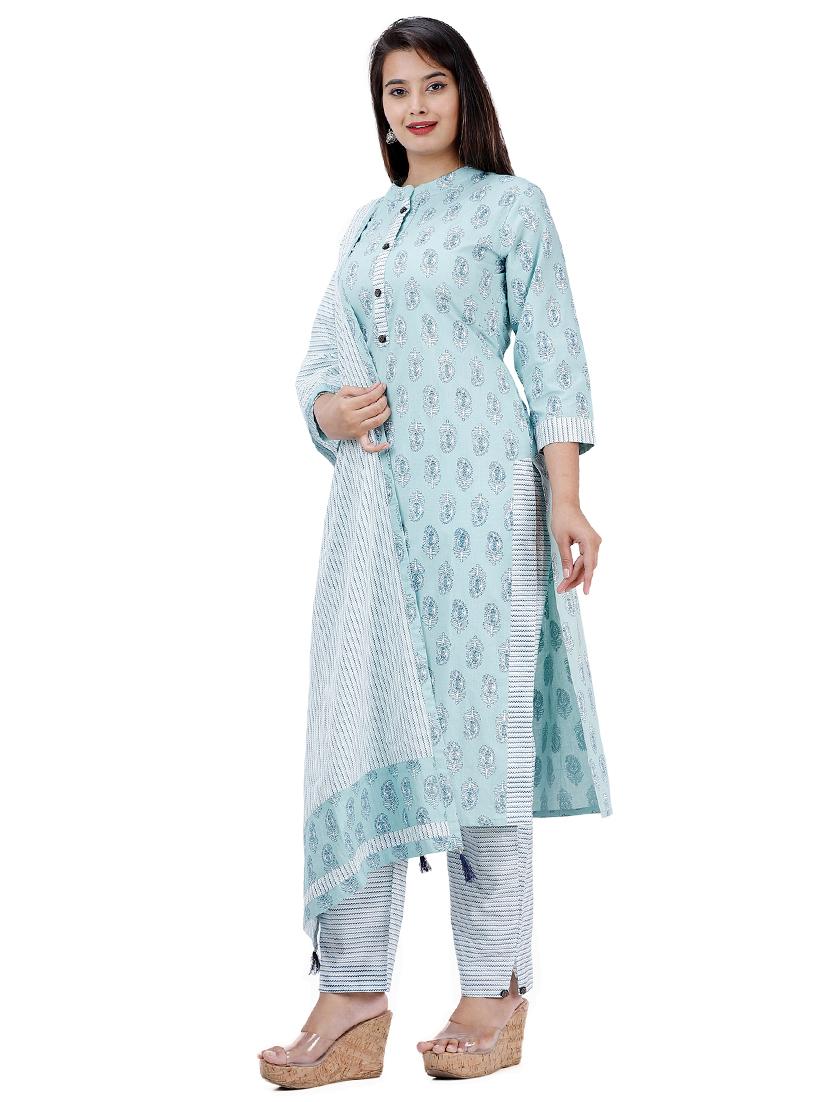 paisley kurta pant set - 17290324 - Zoom Image - 2
