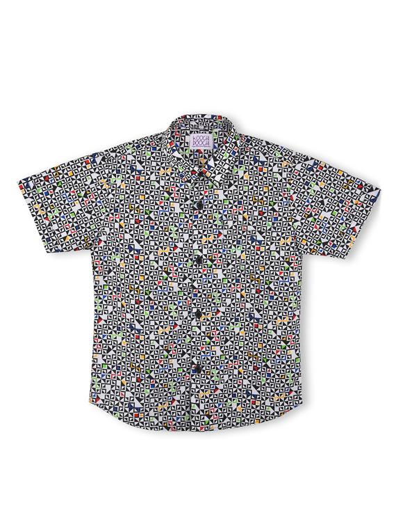 black colored cotton shirt - 17290368 - Zoom Image - 1