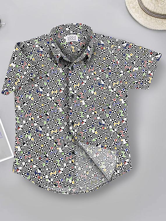 black colored cotton shirt - 17290368 - Zoom Image - 3