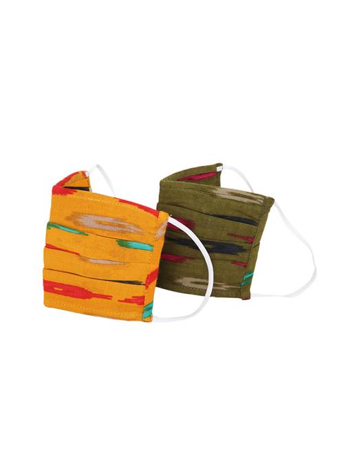 multi colored rayon anti-pollution women mask (pack of 2) - 17290515 - Standard Image - 1