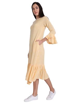 bell sleeves striped a-line dress - 17291022 - Standard Image - 2
